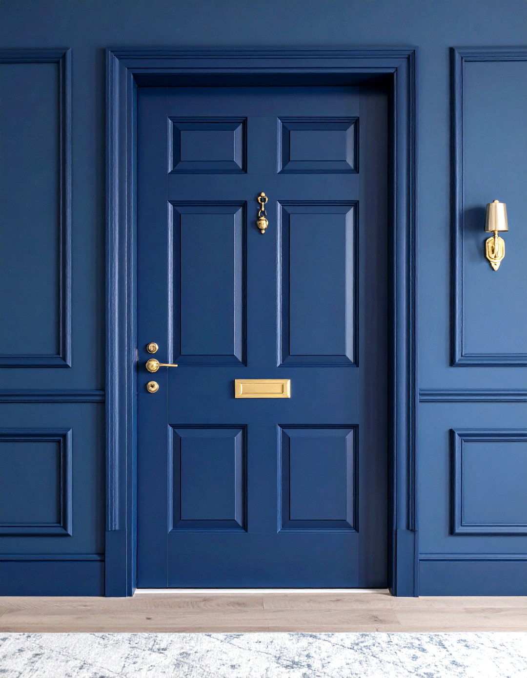 Navy Blue Statement Doors - 24 Interior Door Color Ideas