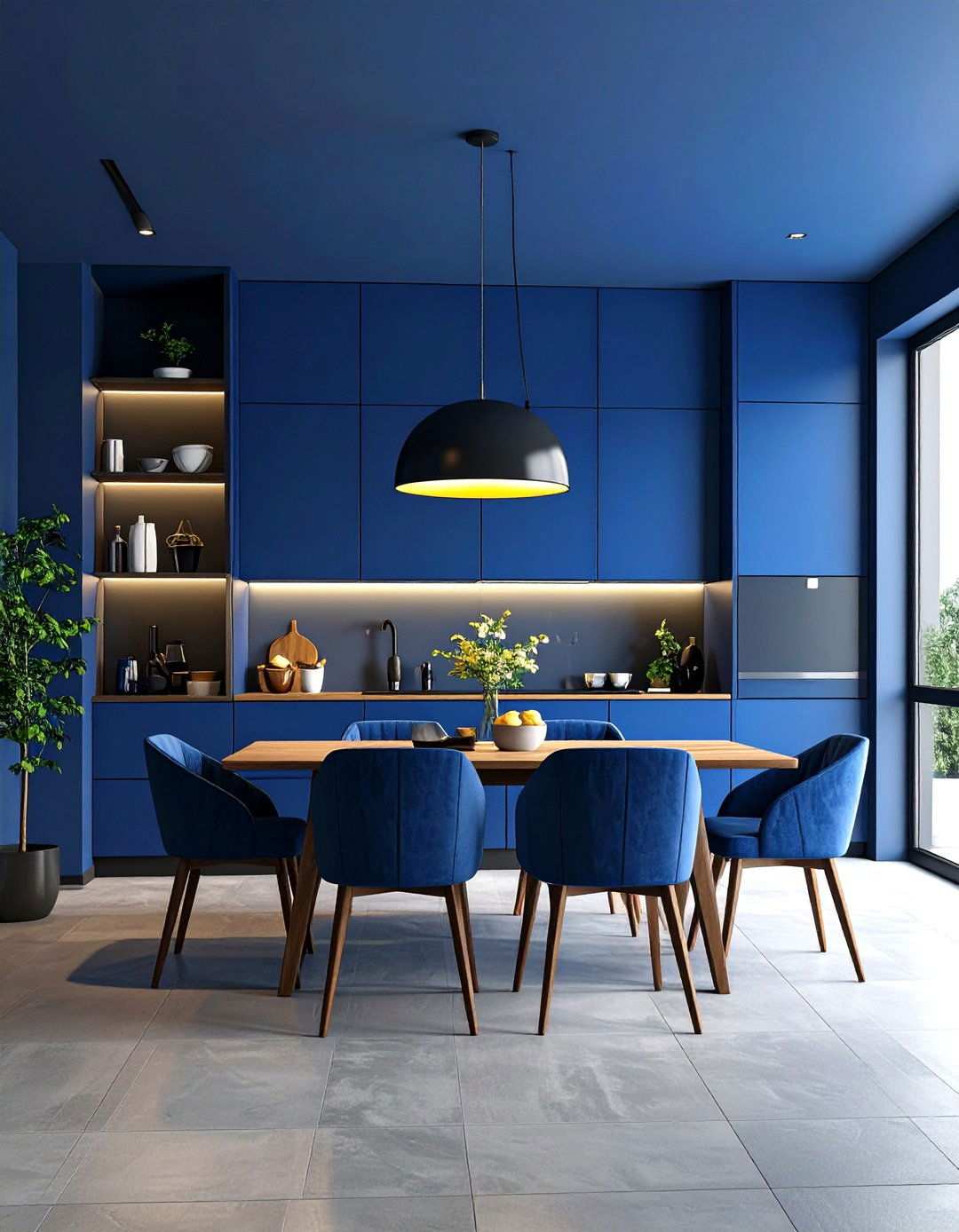 Navy Blue Storage Solutions Design - 24 Navy Blue Dining Room Ideas