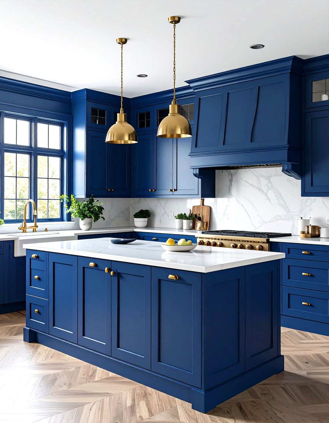 Navy Blue Traditional Kitchen Cabinets - 24 Kitchen Cabinet Color Ideas