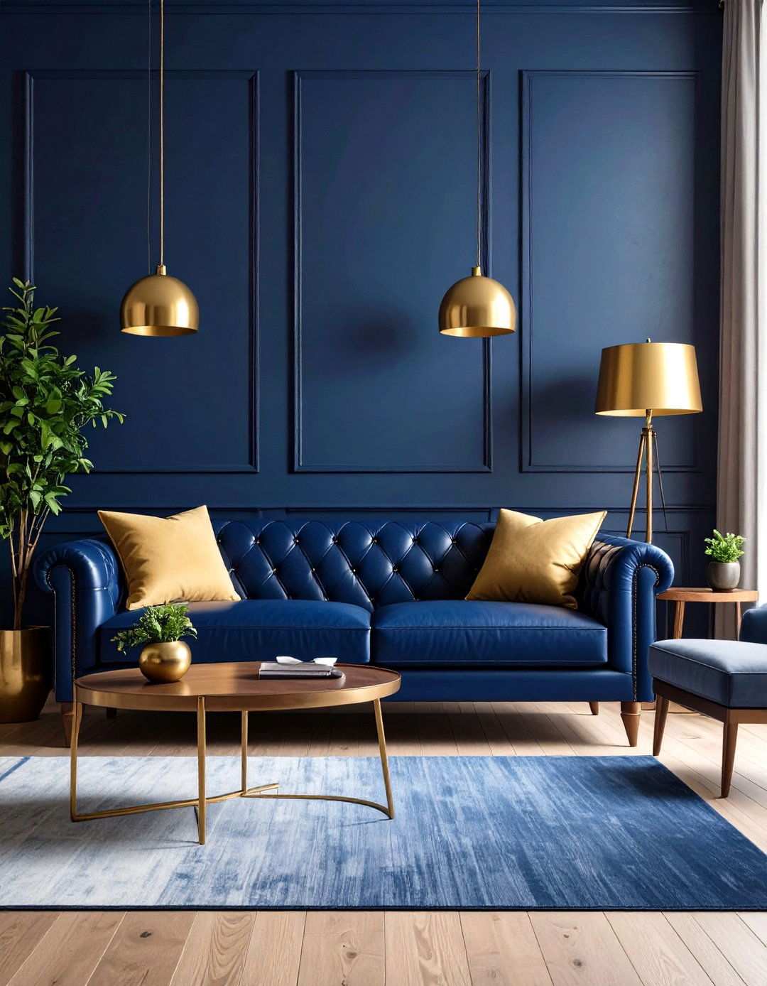Navy Leather Furniture Classic - 24 Navy Blue Living Room Ideas