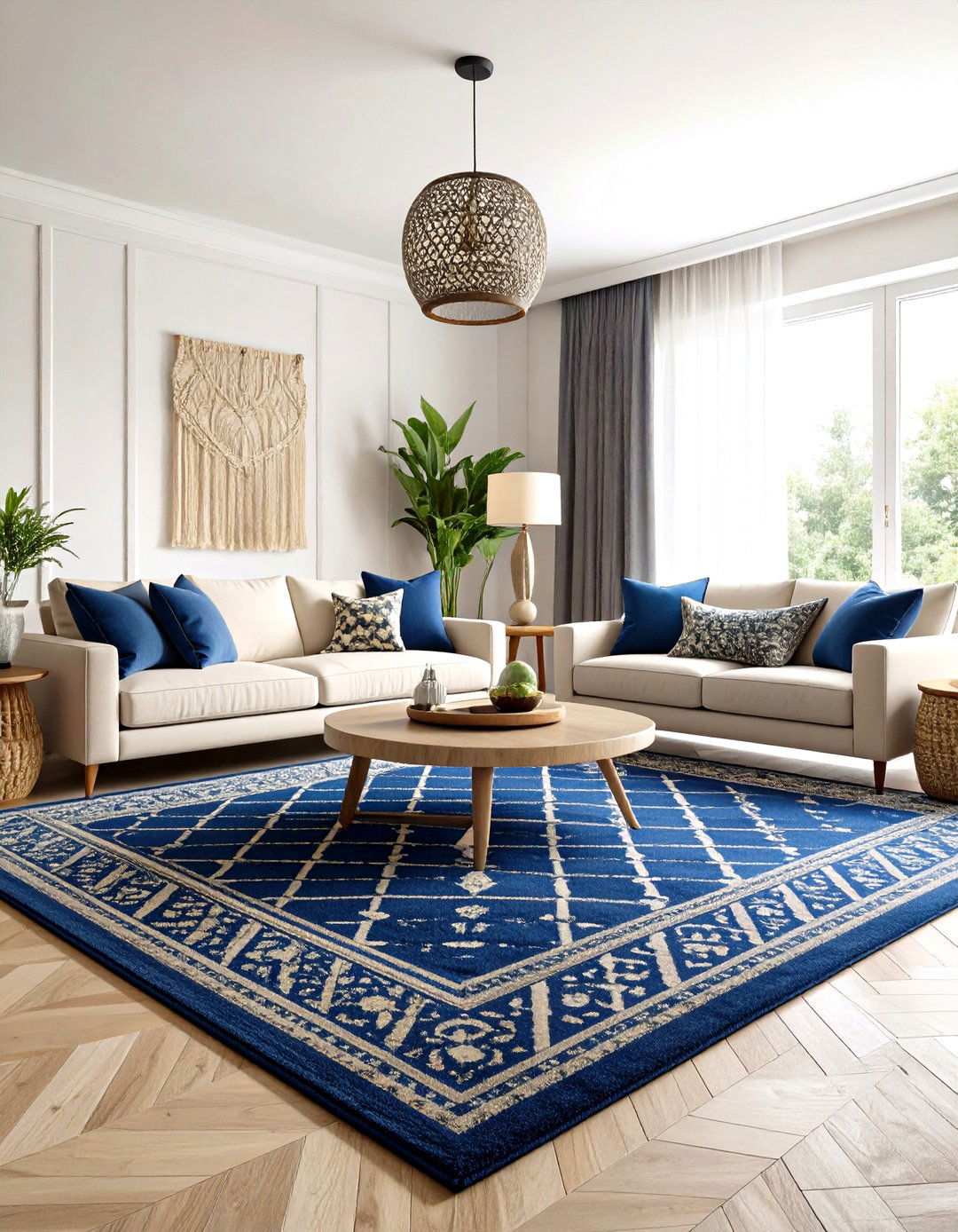 Navy Rug Foundation - 24 Navy Blue Living Room Ideas