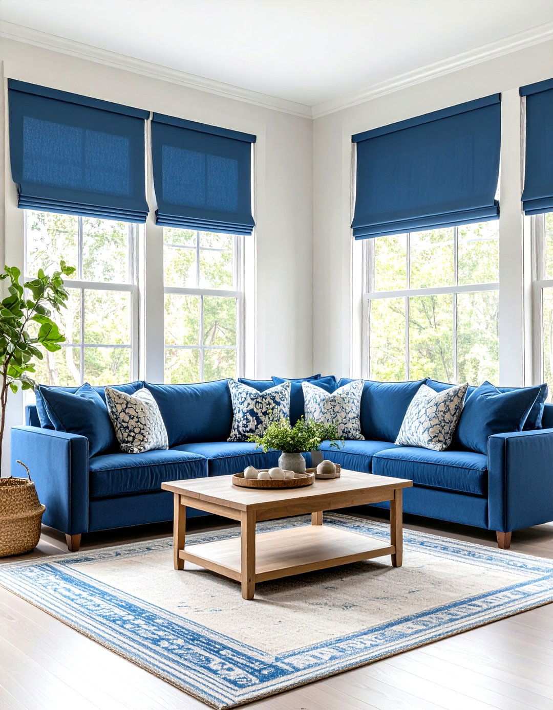 Navy Window Treatments Living Room - 24 Navy Living Room Ideas