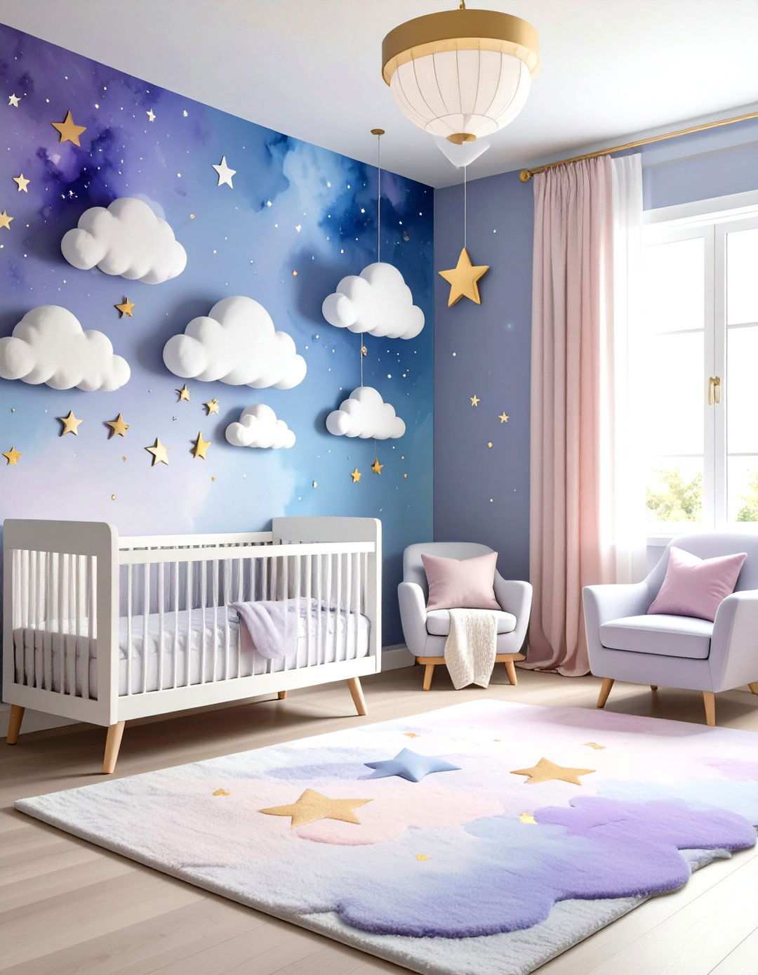 Nebula Cloud Nursery - 24 Space-themed Nursery Ideas