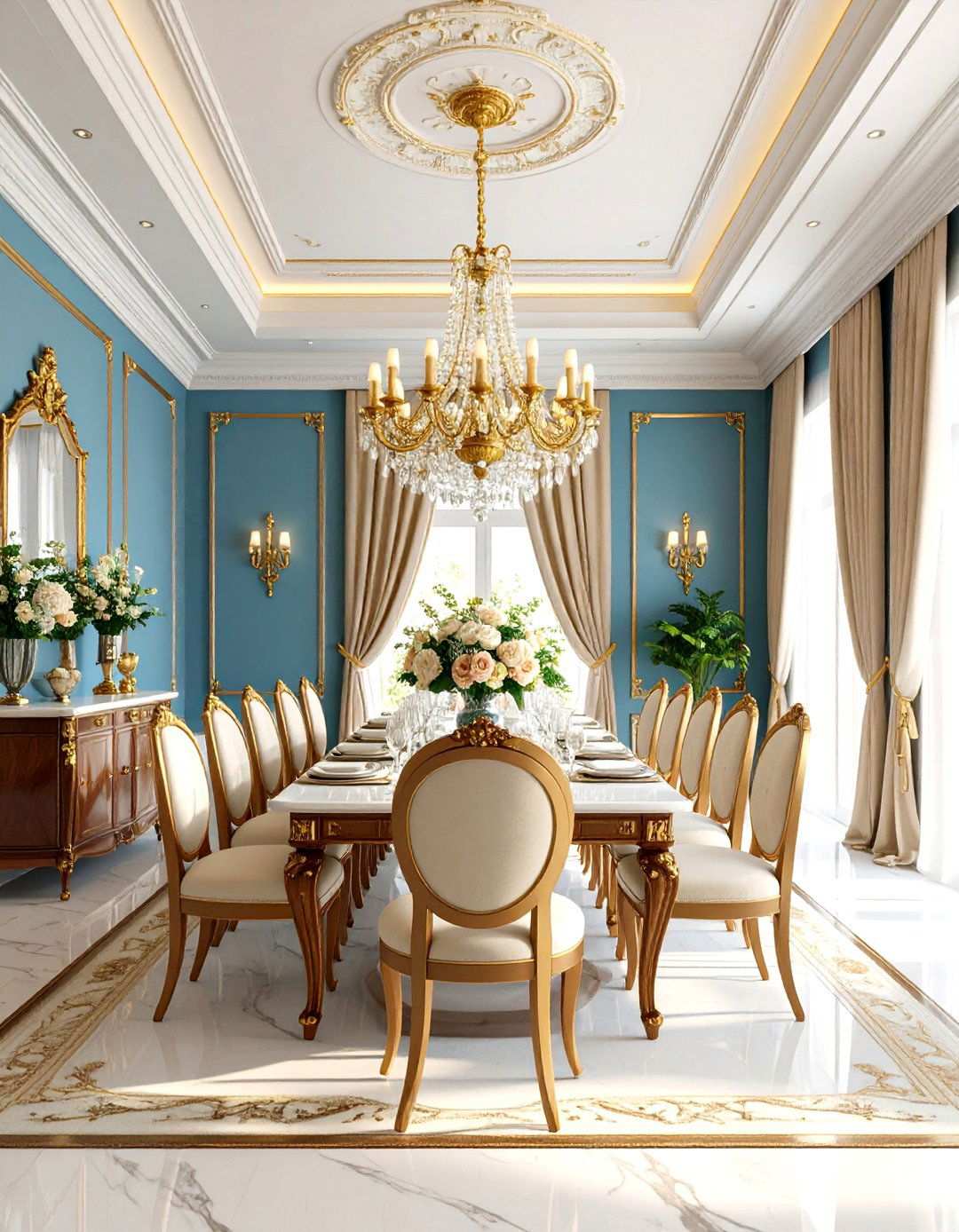 Neoclassical Dining Room Elegance - 24 Traditional Interior Design Ideas