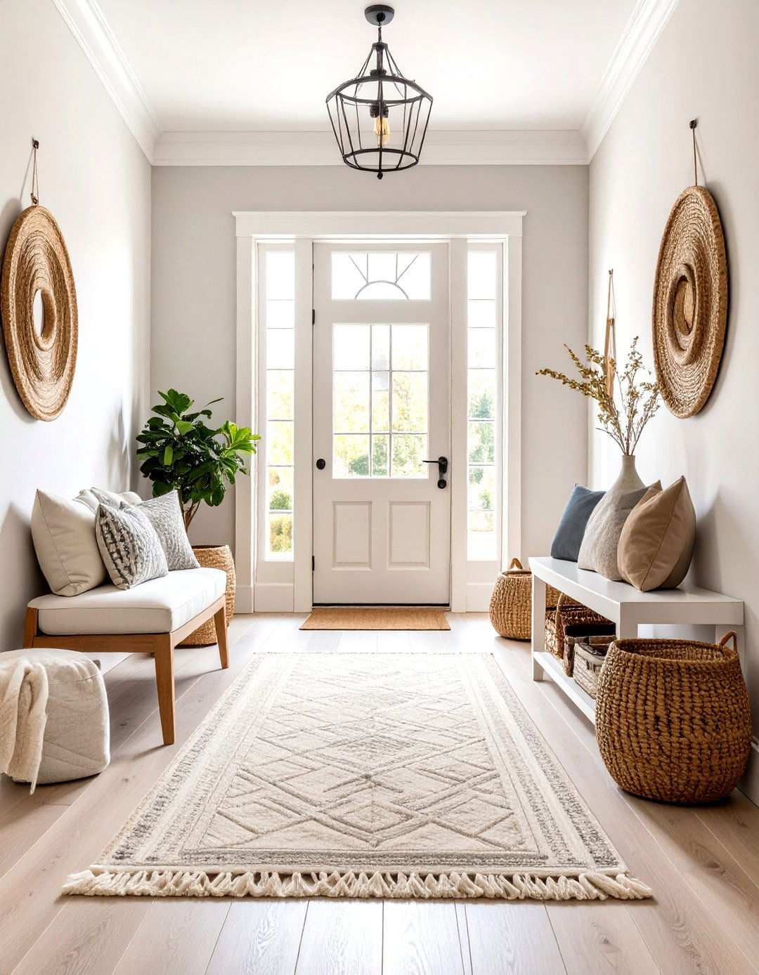 Neutral Color Foundation - 24 Scandinavian Entryway Ideas