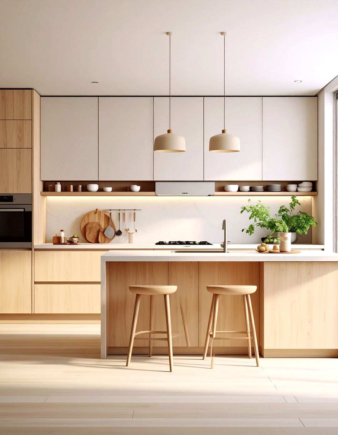 Neutral Color Palettes with Earthy Accent Tones - 24 Japanese Style Kitchen Ideas