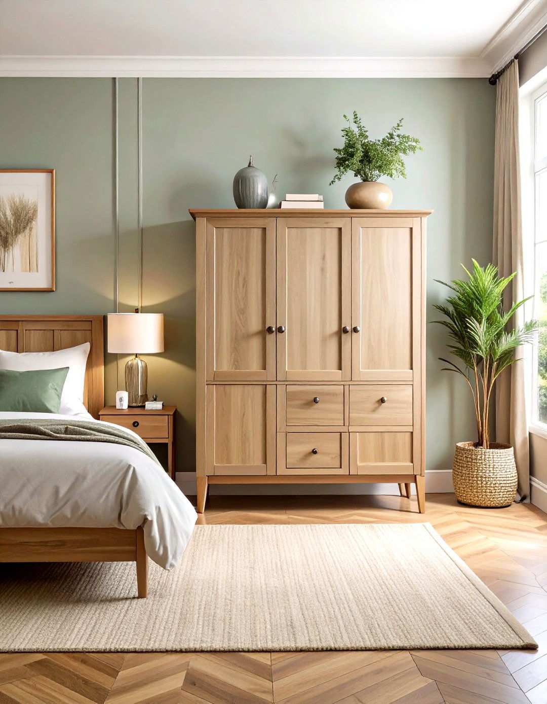 Neutral Linen Press Armoire Updates - 24 Painted Furniture Ideas