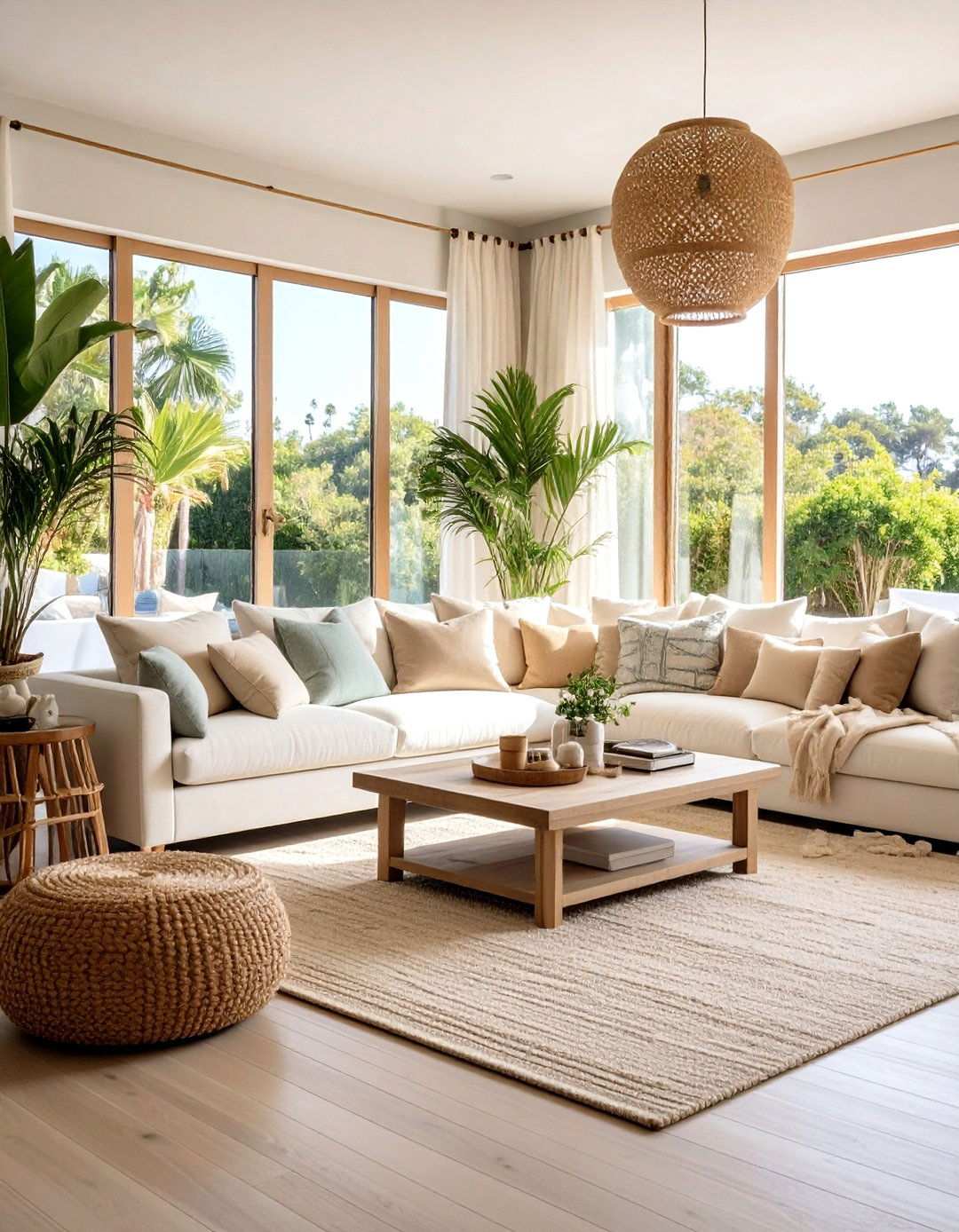 Neutral Palette Layering Strategy - 24 Hamptons Living Room Ideas