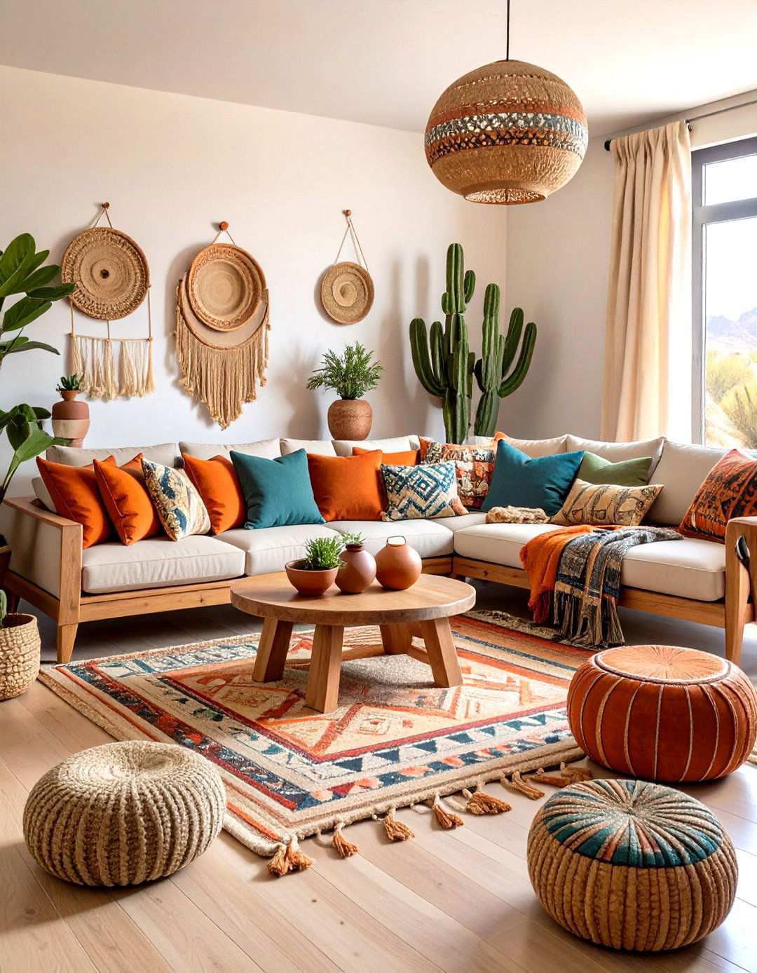 Neutral Southwestern Boho Living Room - 24 Neutral Boho Living Room Ideas