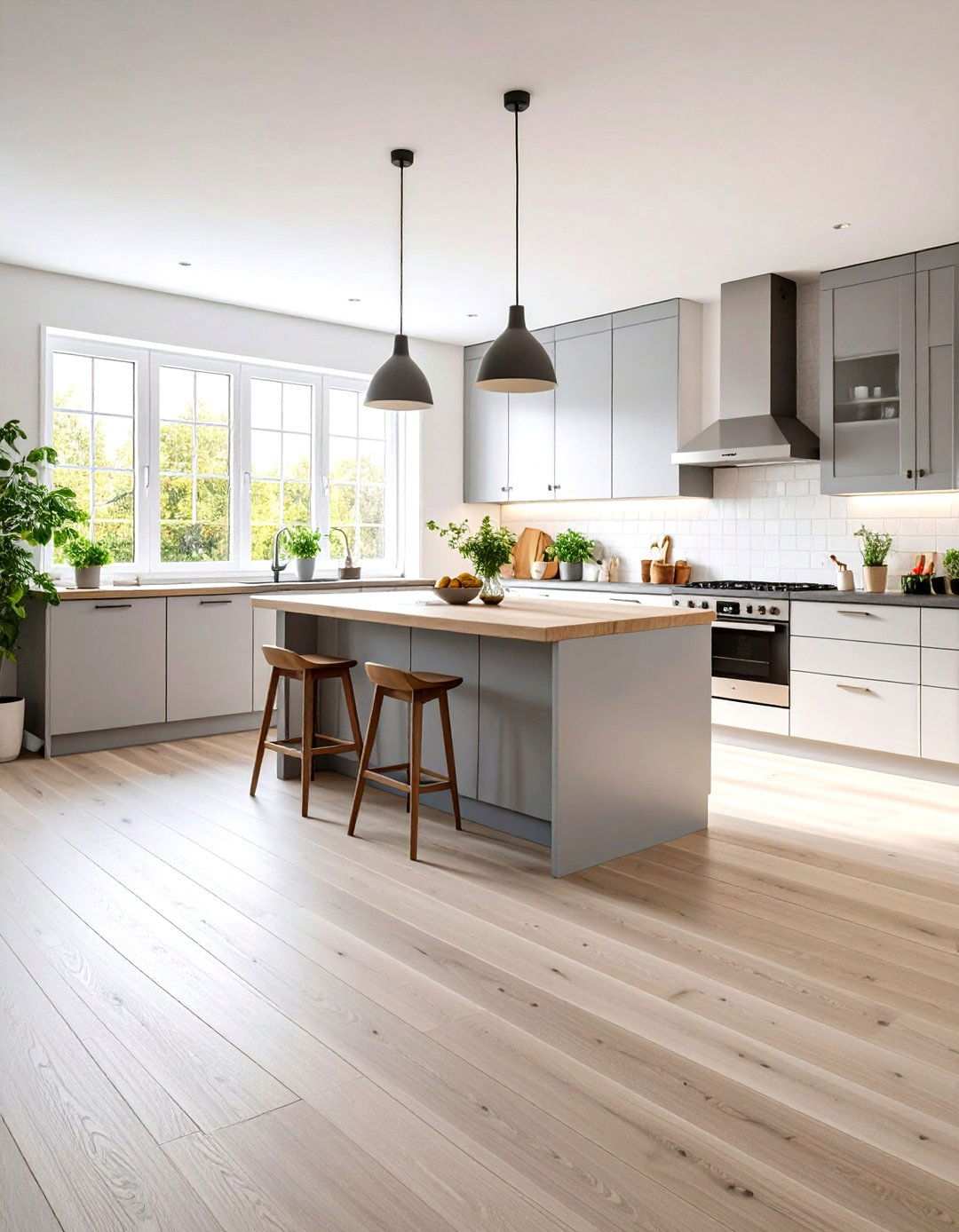 Nordic Ash Kitchen Floor Planks - 24 Light Wood Floor Kitchen Ideas