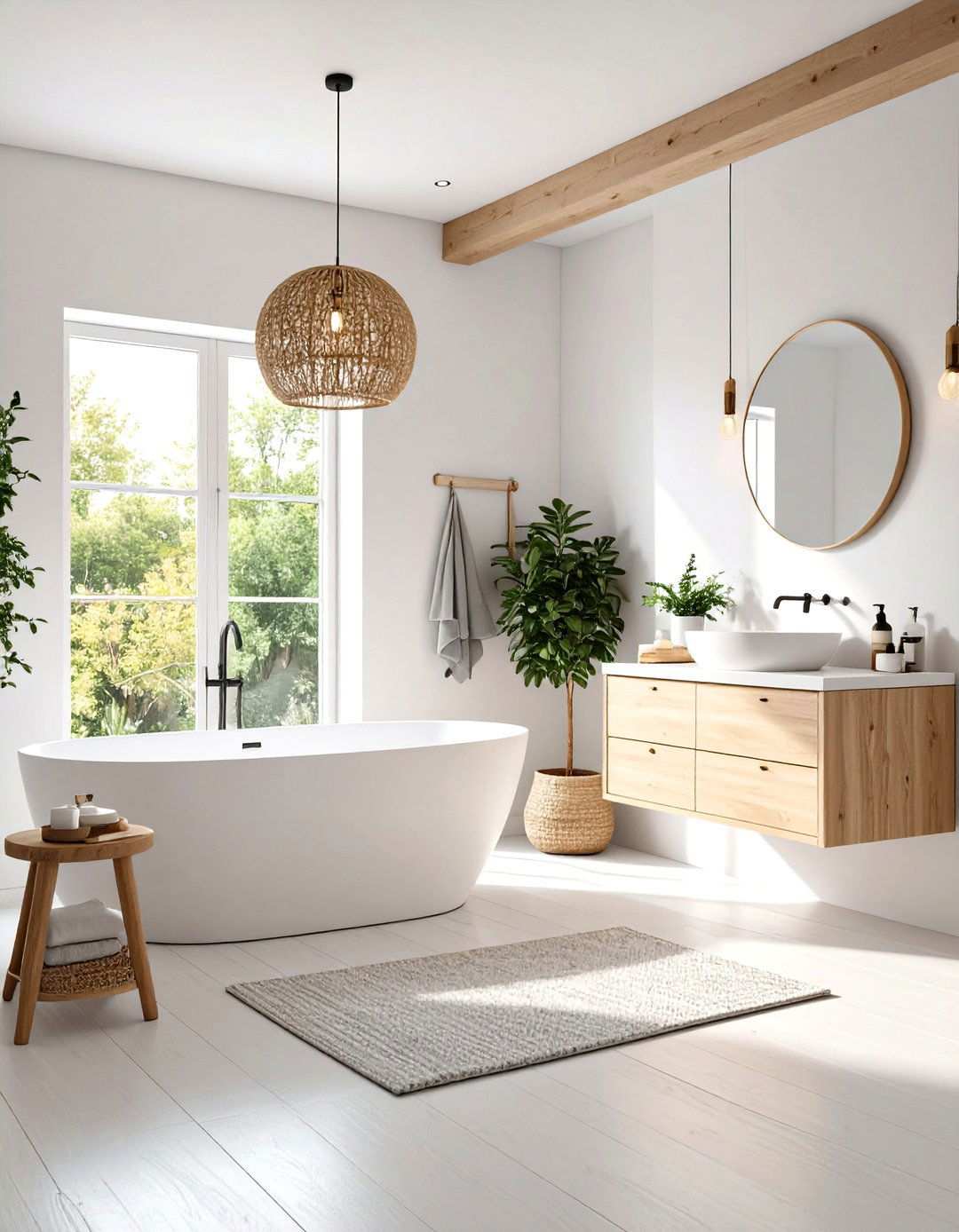 Nordic Minimalism Windowless Bathroom with Clean Lines - 24 Windowless Bathroom Ideas