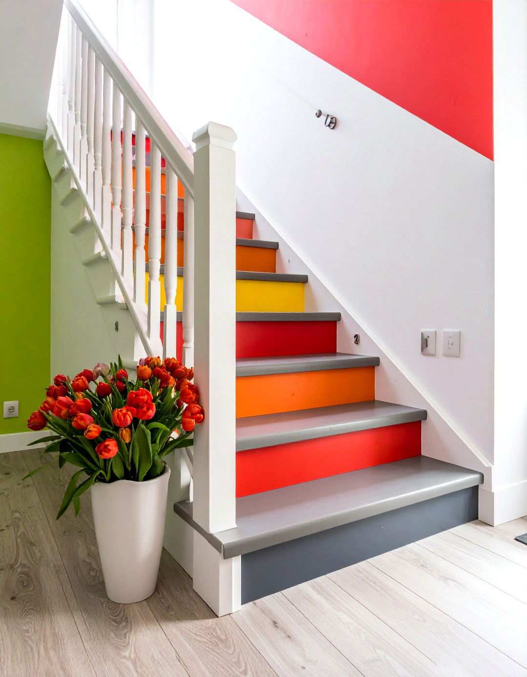 Numbered Riser Typography - 24 Stair Riser Ideas