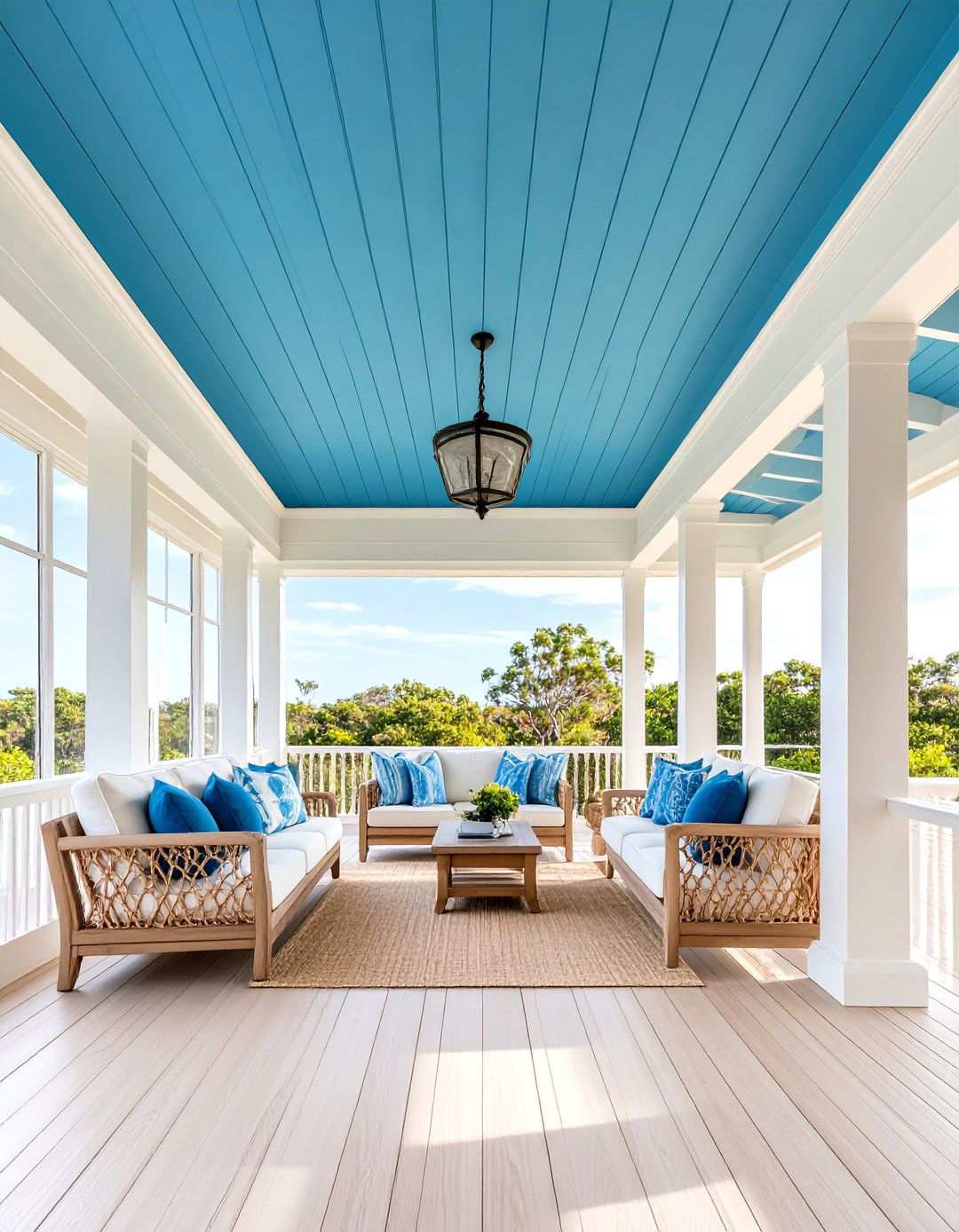 Ocean Blue Ceilings - 24 Porch Paint Colors