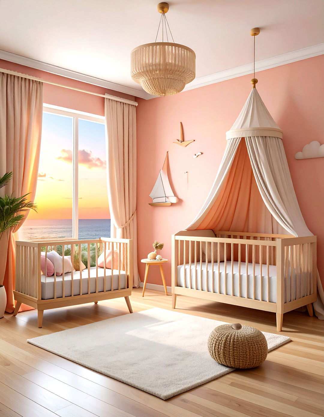 Ocean Sunset Nursery - 24 Ocean-themed Nursery Ideas