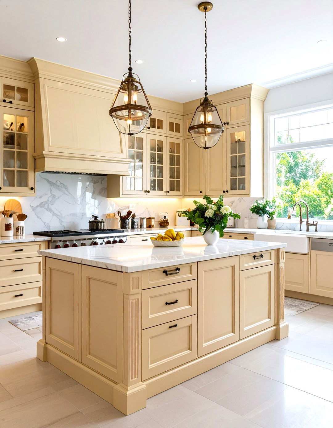 Off White Glass Front Upper Cabinets - 24 Off-white Kitchen Cabinets