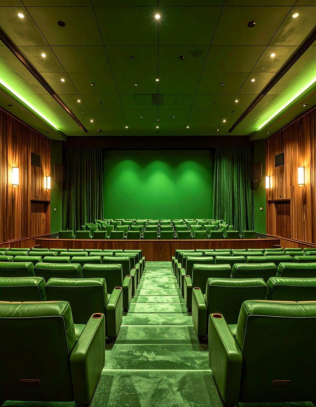 Olive Green Earthy Sophistication - 24 Home Theater Paint Colors