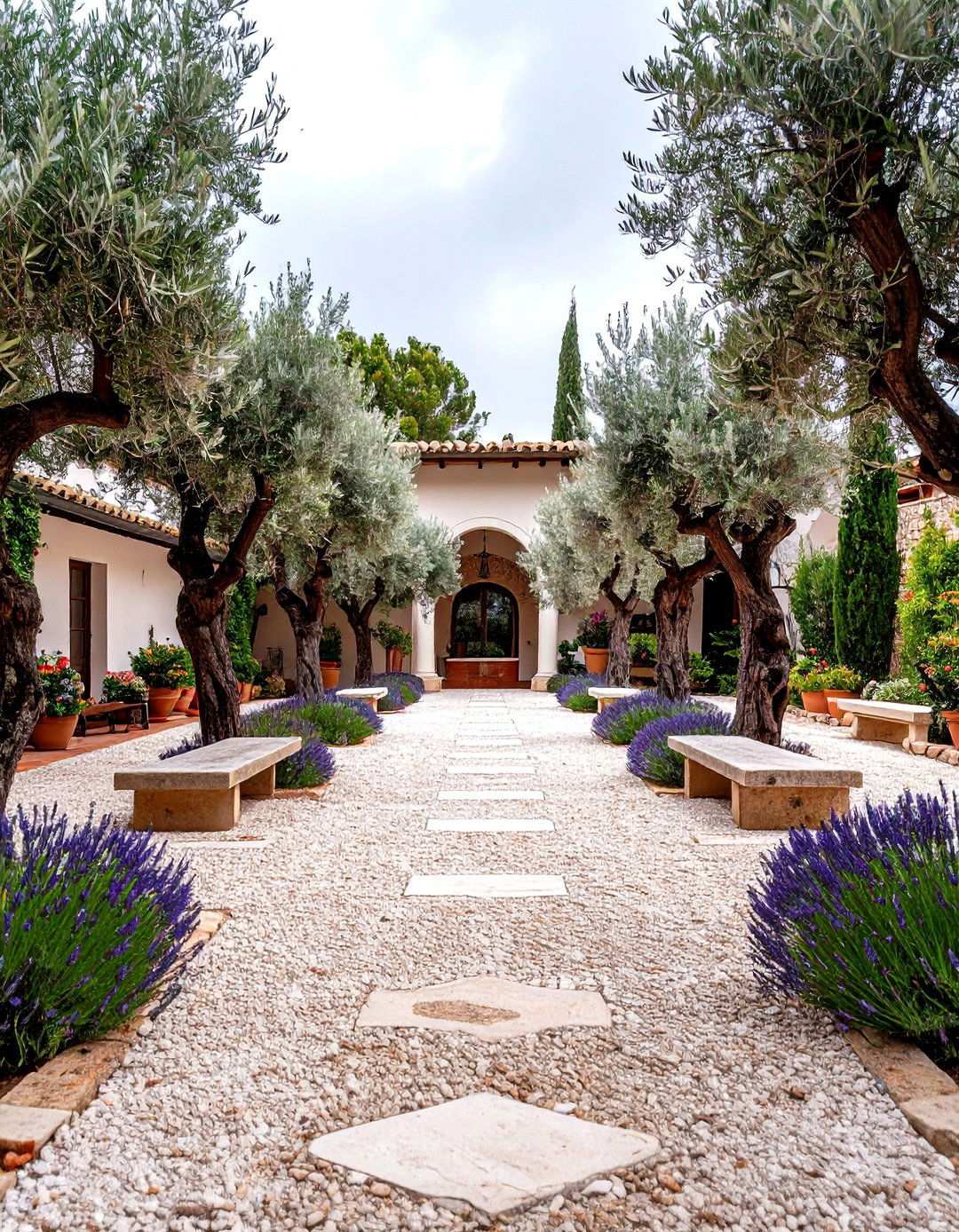 Olive Grove Courtyard Garden - 24 Italian Garden Design Ideas
