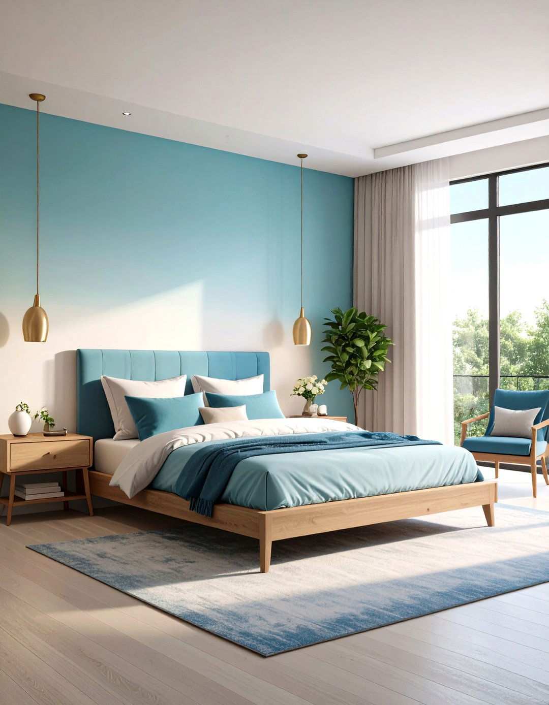 Ombre Gradient Wallpaper for Serene Bedrooms - 24 Wallpaper Ideas
