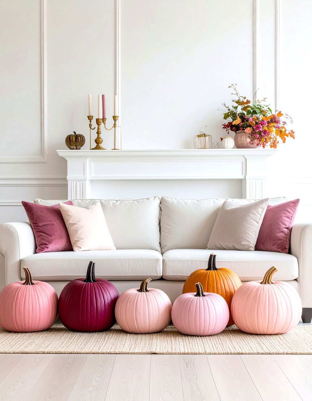 Ombre Painted Pumpkin Set - 24 Pumpkin Decor Ideas