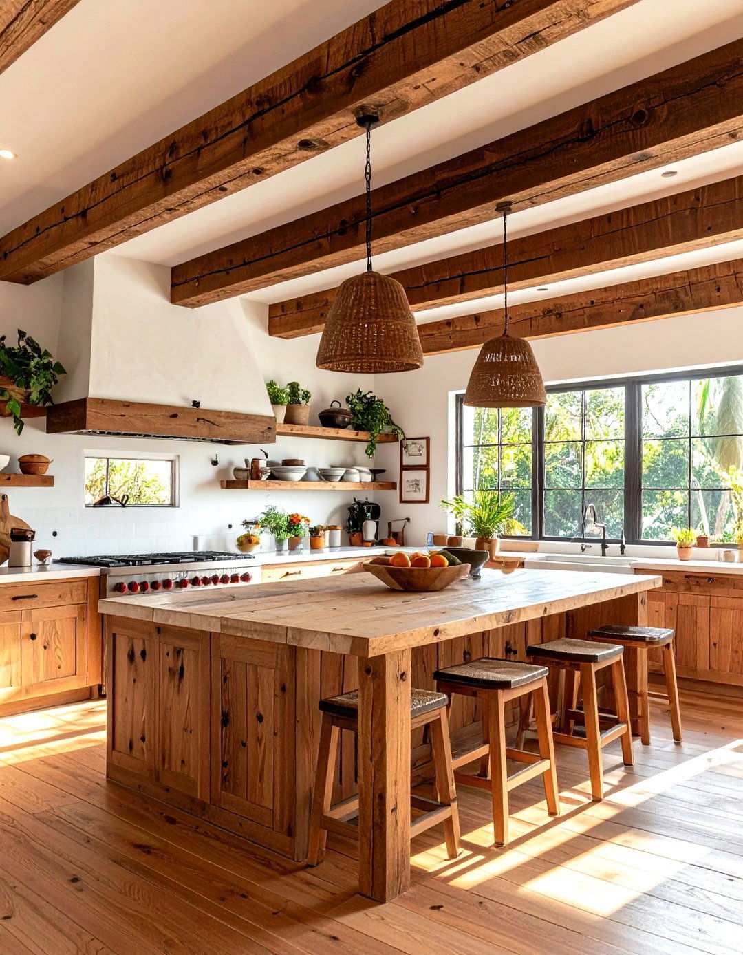 Open Beam Mexican Kitchen Ceiling Styles - 24 Mexican Kitchen Ideas