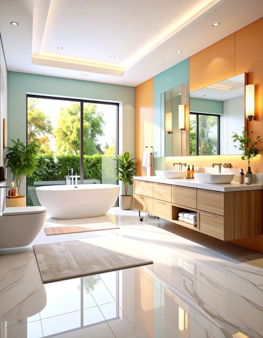 Open Concept Accessible Bathroom with Seamless Flow - 24 Handicap Bathroom Ideas