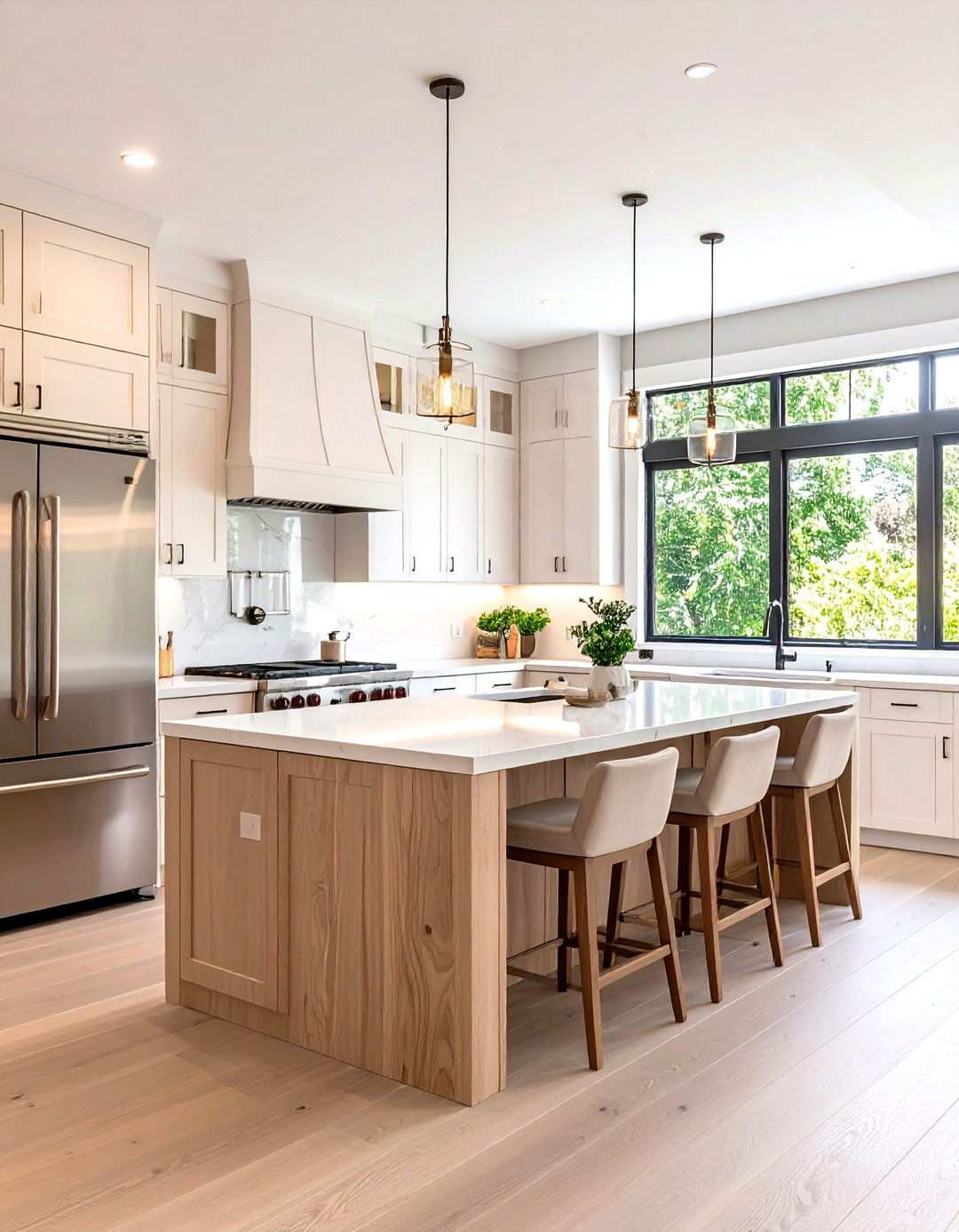 Open Concept Contemporary - 24 Kitchen With White Appliances Ideas