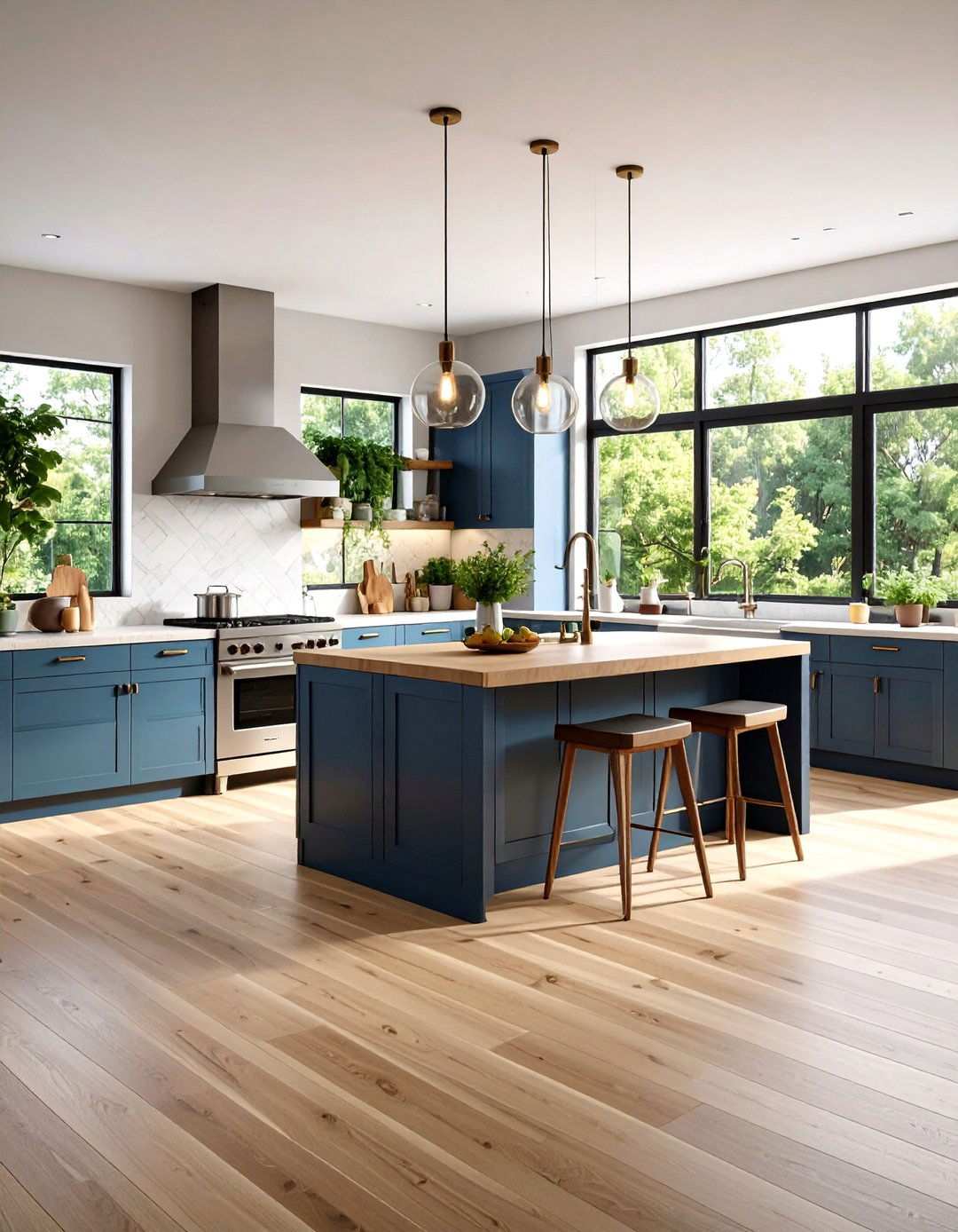 Open Concept Engineered Wood Kitchen Design - 24 Kitchens With Wood Floors