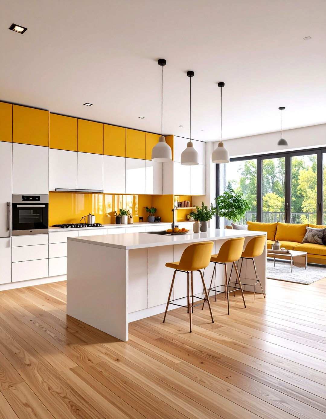 Open Concept Kitchen Living Integration - 24 Townhouse Interior Design Ideas