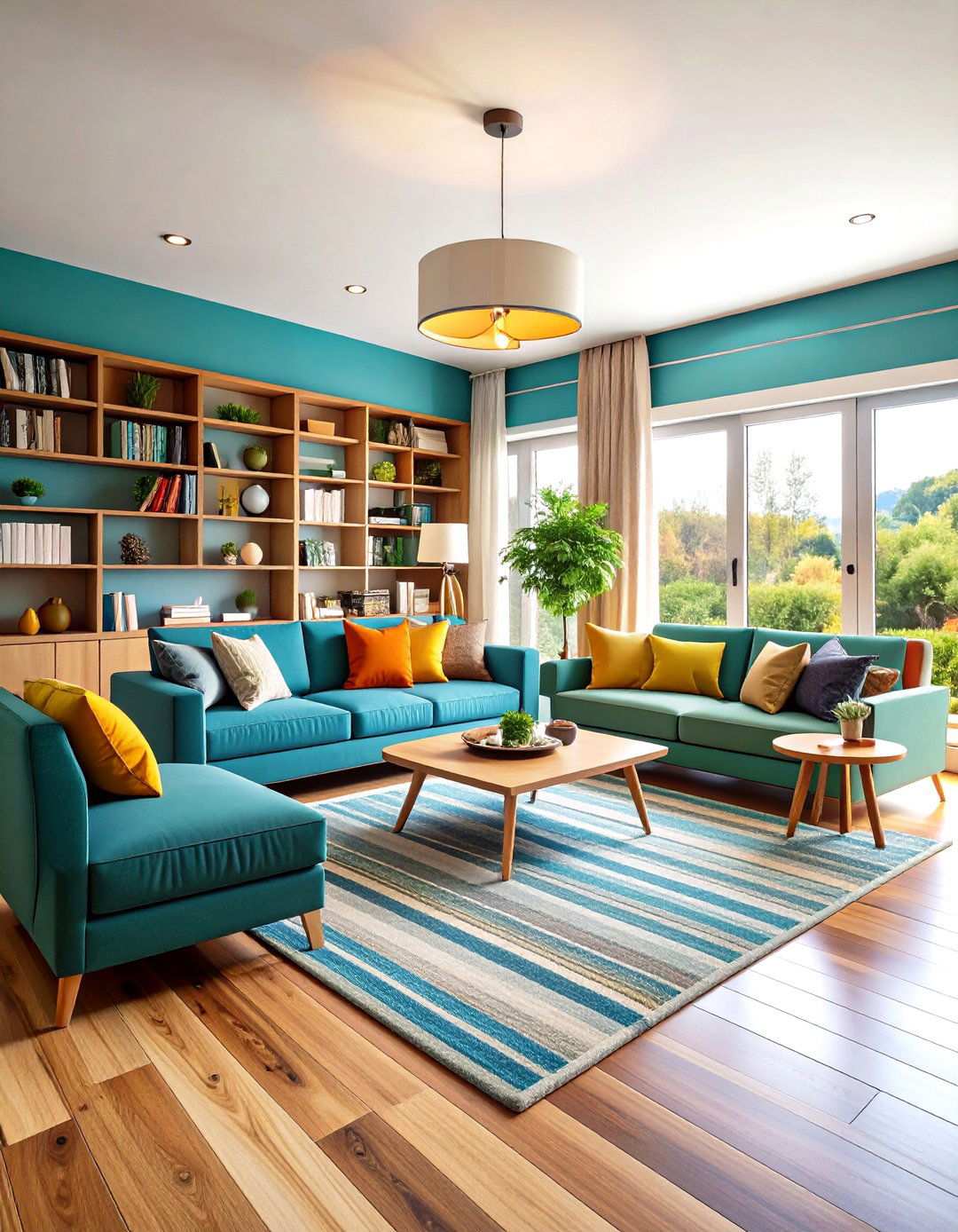 Open Floor Plan with Zone Definition - 24 One Room Cabin Interior Design Ideas