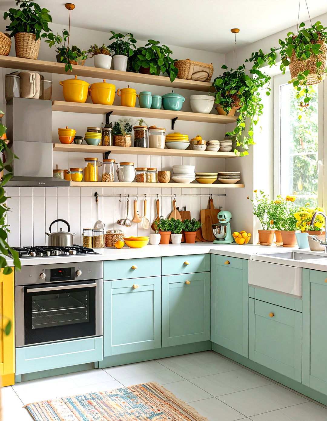 Open Shelving Kitchen Display - 24 Minimalist Decorating Ideas