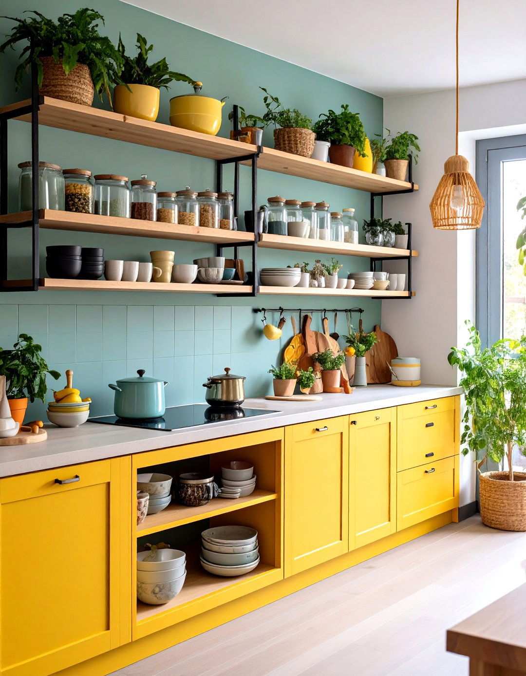 Open Shelving Kitchen Display System - 24 Townhouse Interior Design Ideas