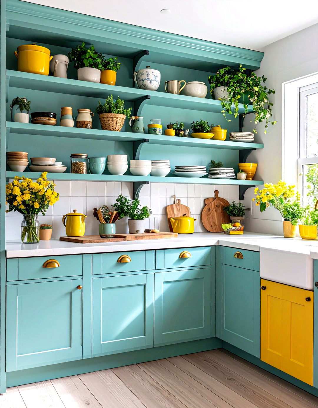 Open Shelving Split Level Kitchen Display - 24 Split Level Kitchen Design Ideas