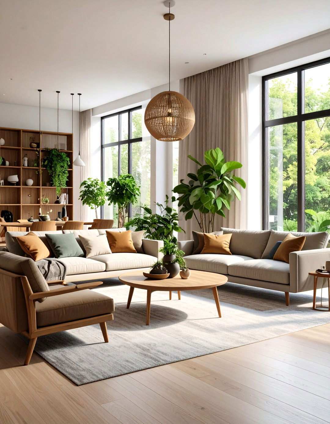 Organic Modernism Living Room - 24 Large Living Room Ideas