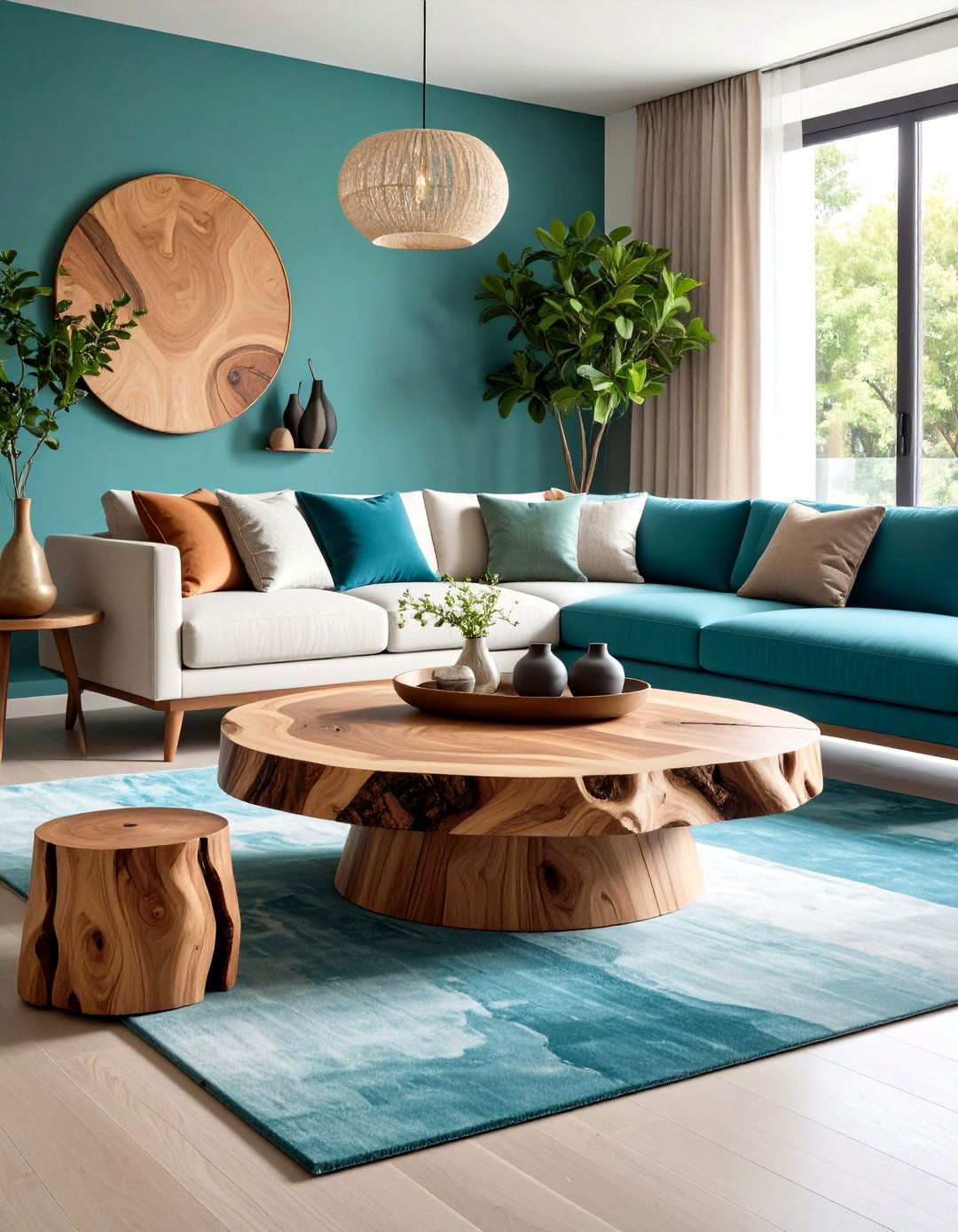 Organic Shaped Coffee Tables - 24 Spring Decor Ideas