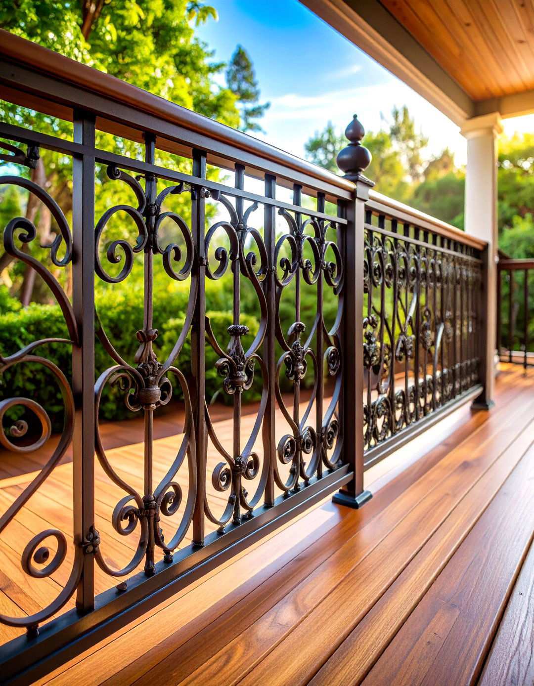 Ornamental Scrollwork Railings - 24 Metal Deck Railing Ideas