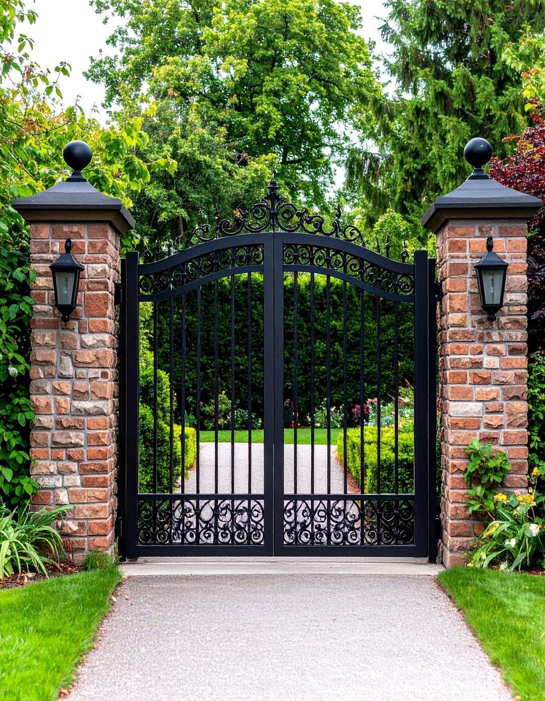 Ornate Wrought Iron Scrollwork Garden Gates - 24 Metal Garden Gate Ideas