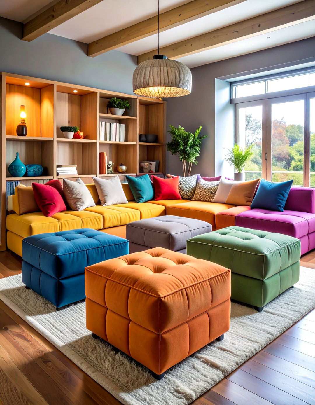 Ottoman Storage Seating for Organization - 24 Man Cave Seating Ideas