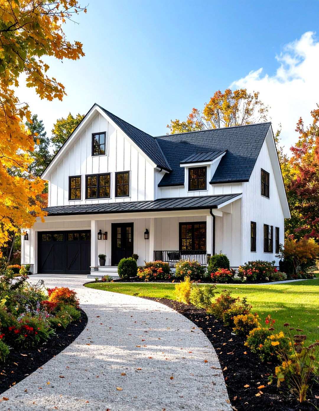 Outbuilding Design Coordination - 24 White Farmhouse With Black Windows Ideas