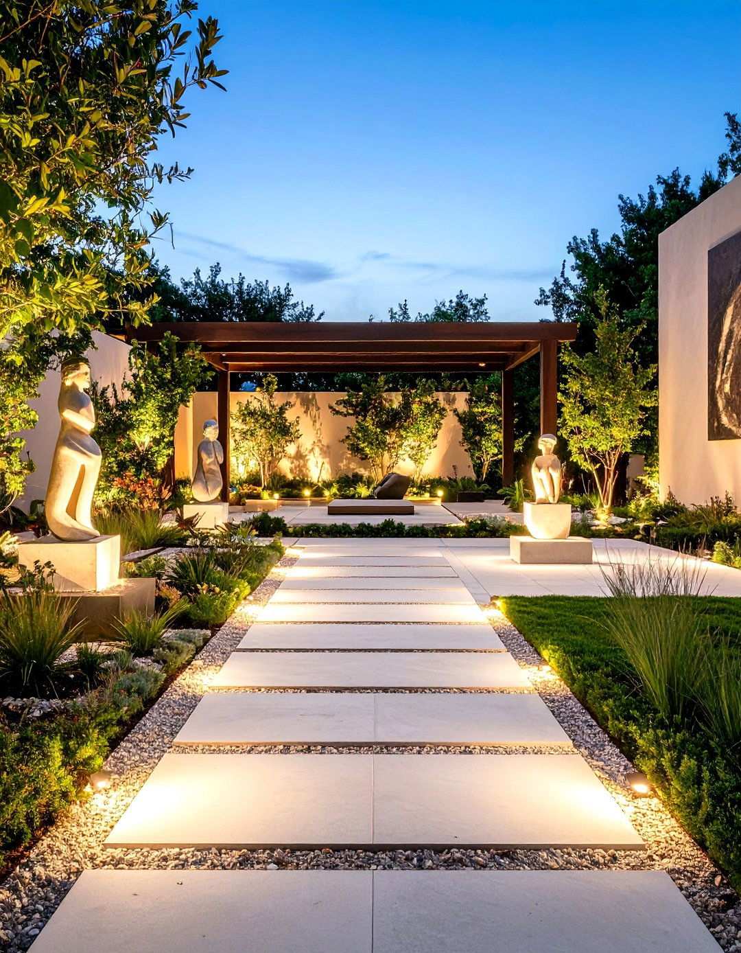 Outdoor Art Gallery Garden Space - 24 Modern Backyard Ideas