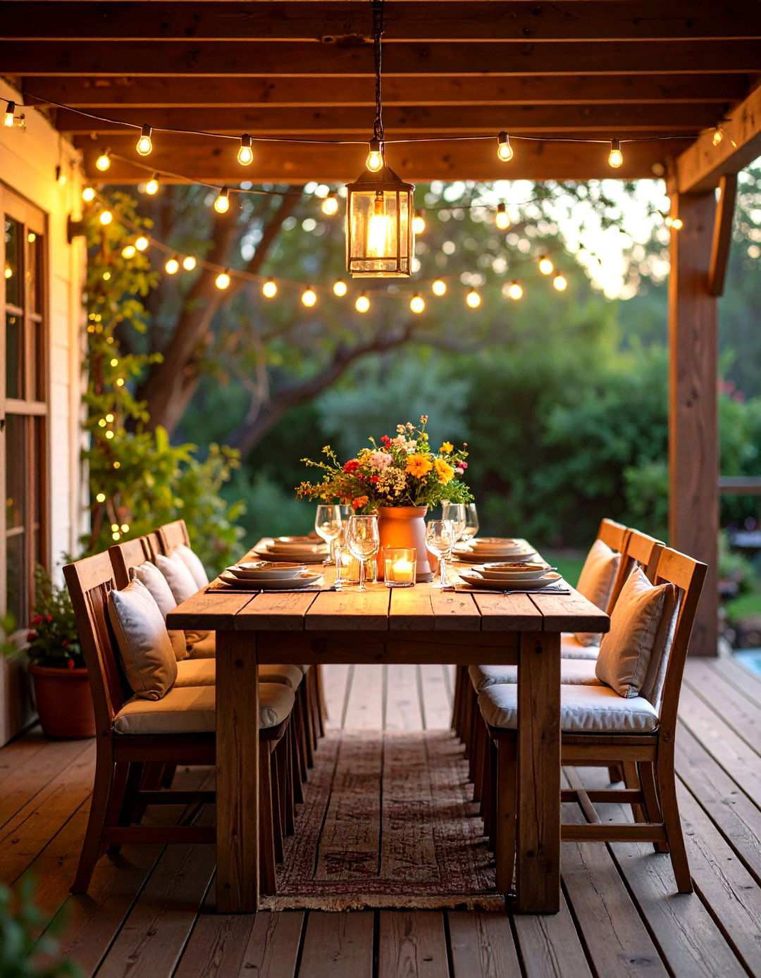 Outdoor Dining Space Creation - 24 Rustic Front Porch Ideas