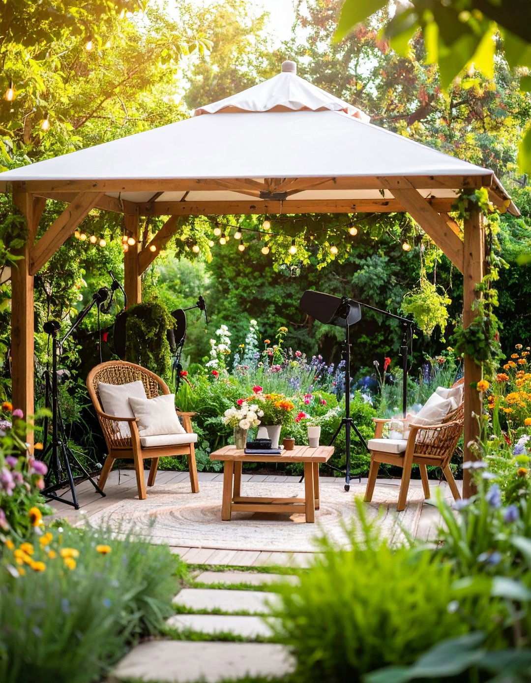 Outdoor Garden Podcast Setting - 24 Podcast Room Ideas
