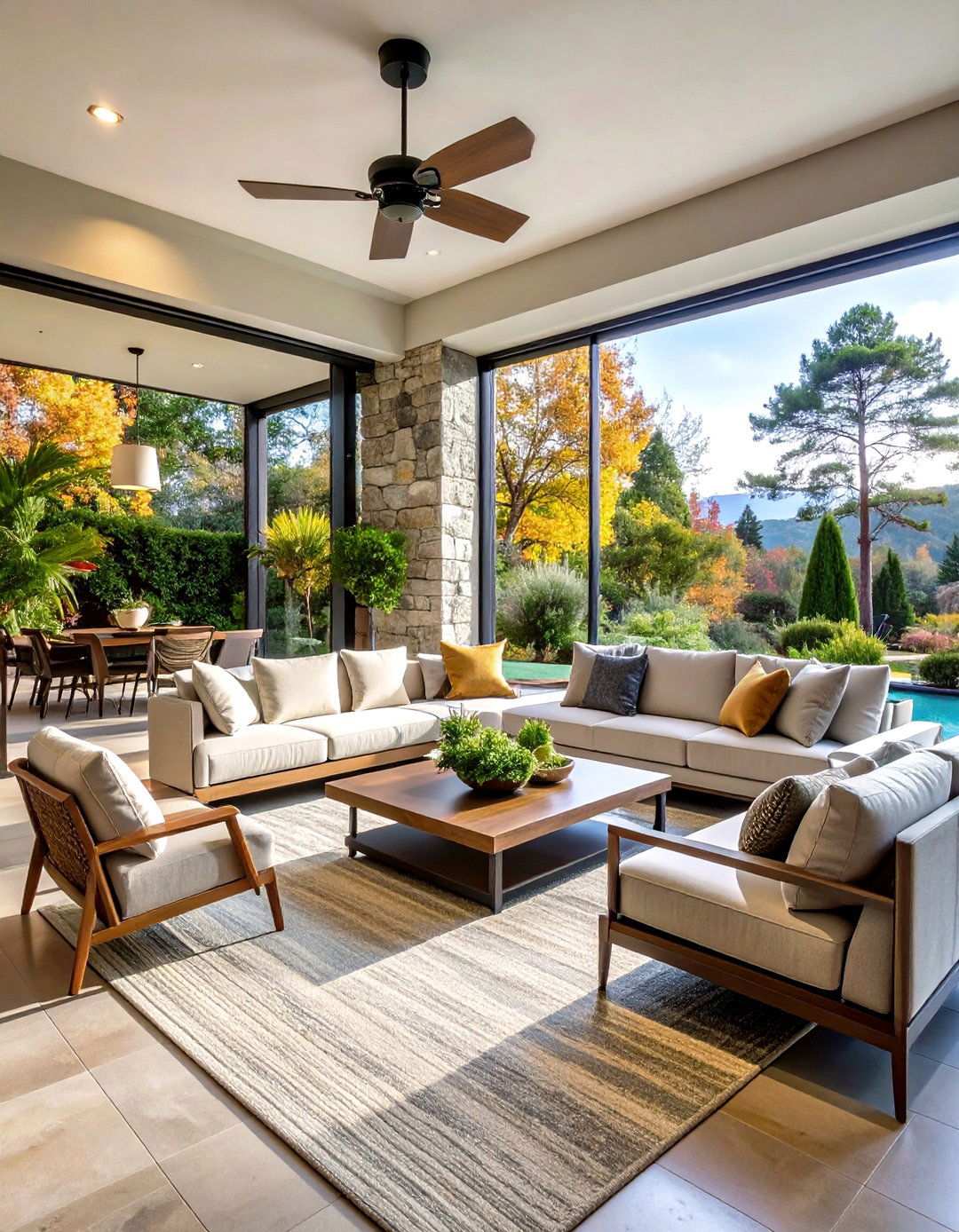 Outdoor Indoor Connection Living Room - 24 Mens Living Room Ideas