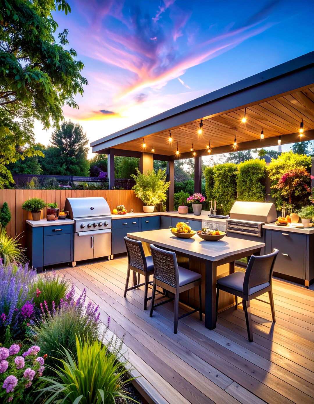 Outdoor Kitchen Compact Deck - 24 Small Deck Ideas