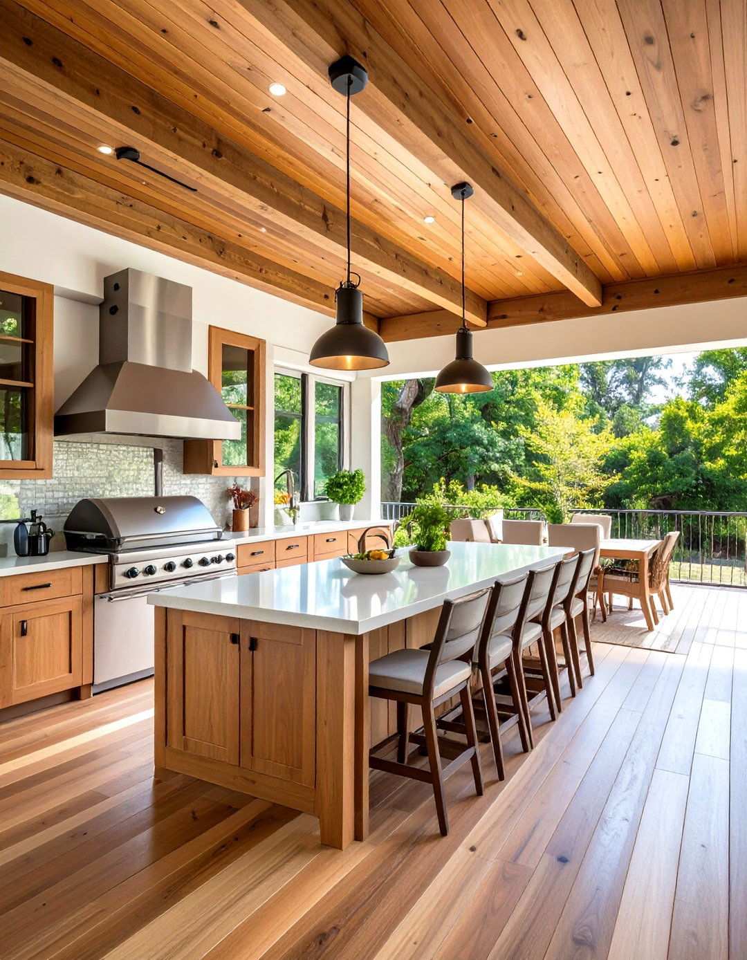 Outdoor Kitchen Pavilion with Full Appliances - 24 Outdoor Pavilion Ideas