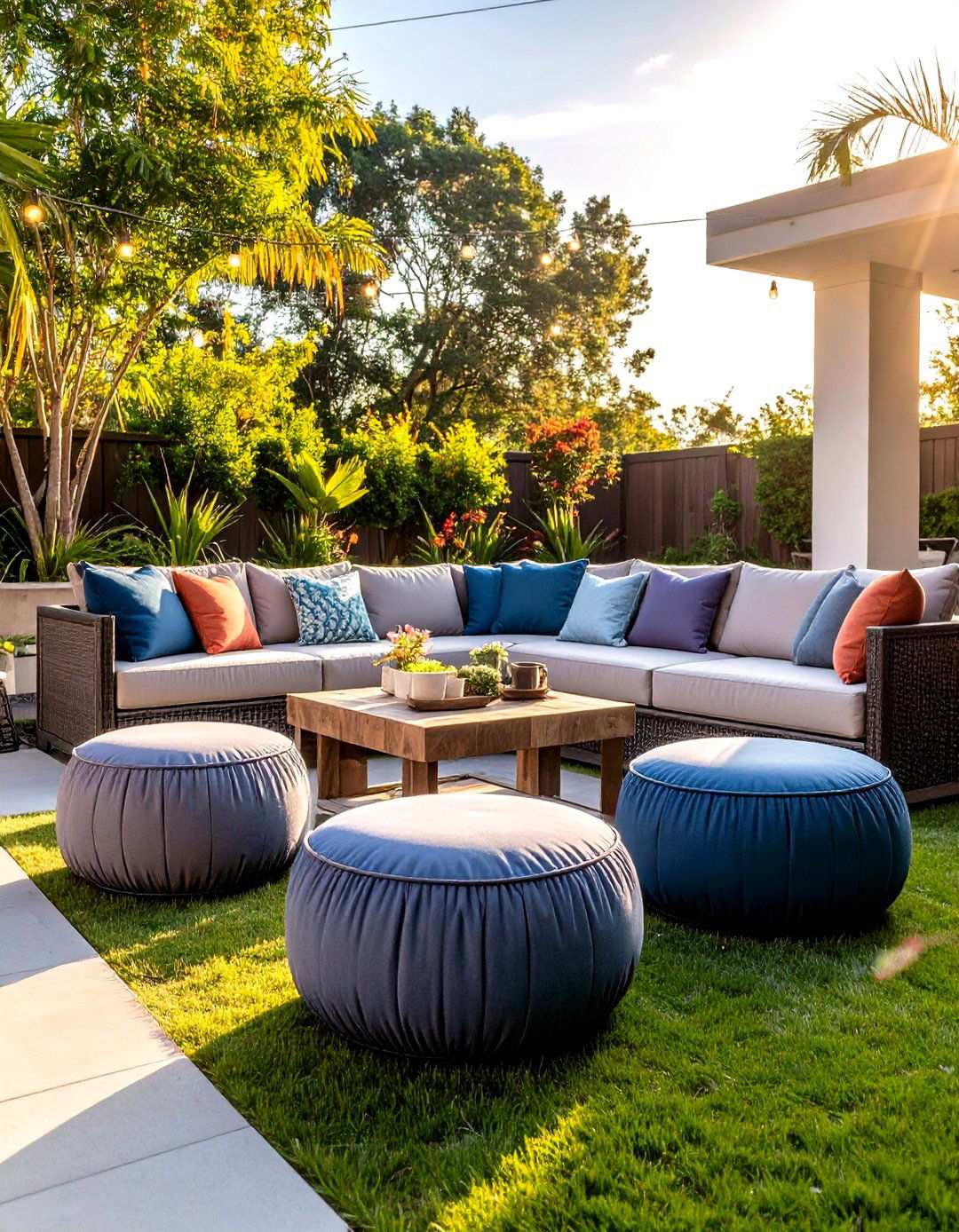 Outdoor Ottoman Extensions - 24 Outdoor Seating Ideas