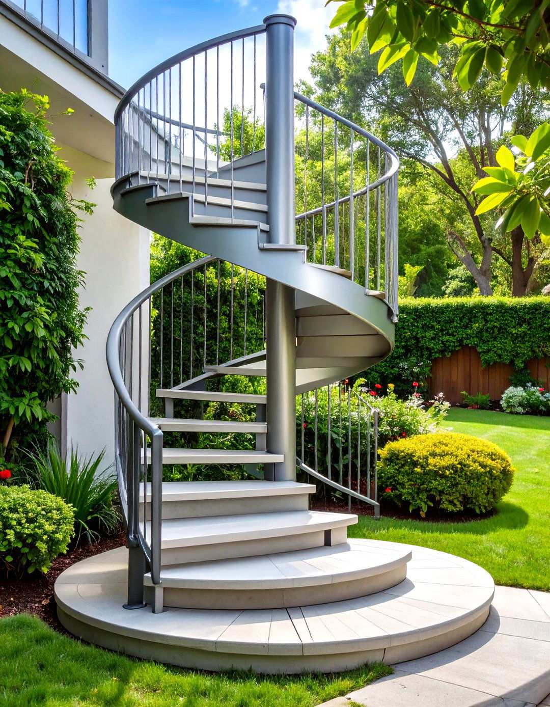 Outdoor Spiral Staircase Installation - 24 Staircase Ideas