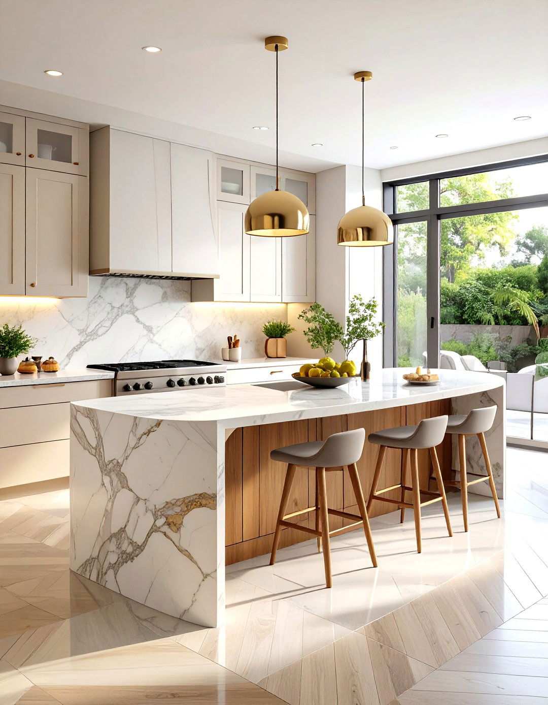 Oval Marble Kitchen Islands - 24 Table Design Ideas