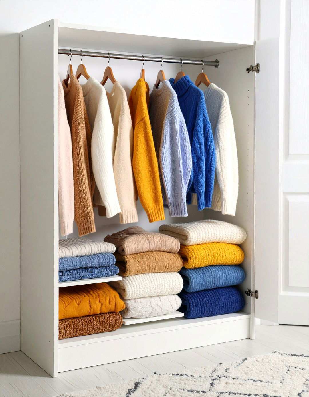 Over Door Shoe Organizer Sweater System - 24 sweater storage ideas