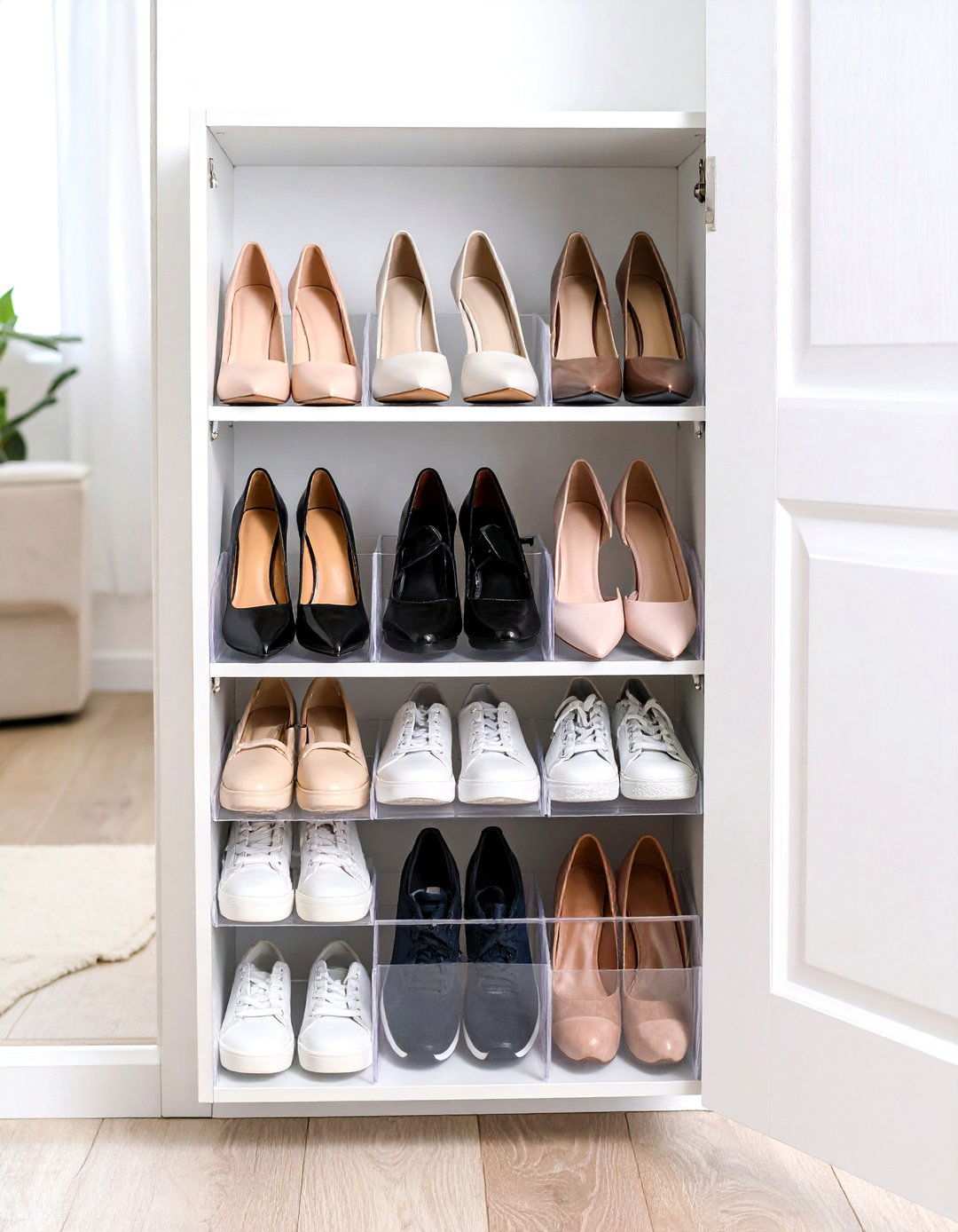 Over the Door Shoe Organization - 24 Small Closet Storage Ideas