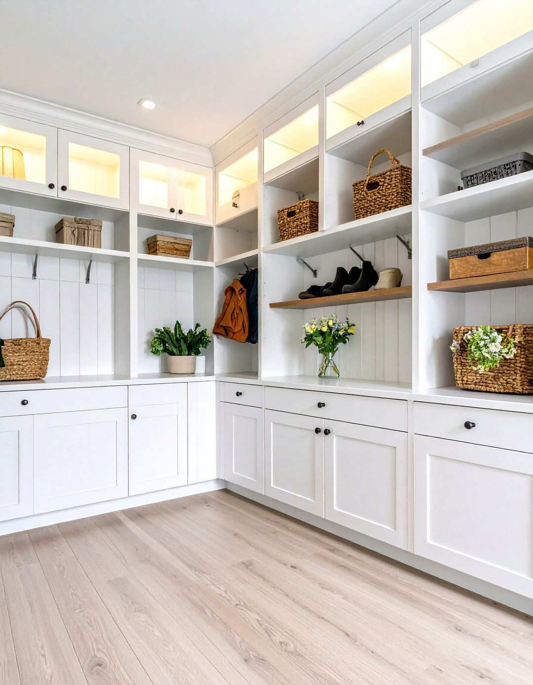Overhead Storage Cabinets - 24 Mudroom Storage Ideas